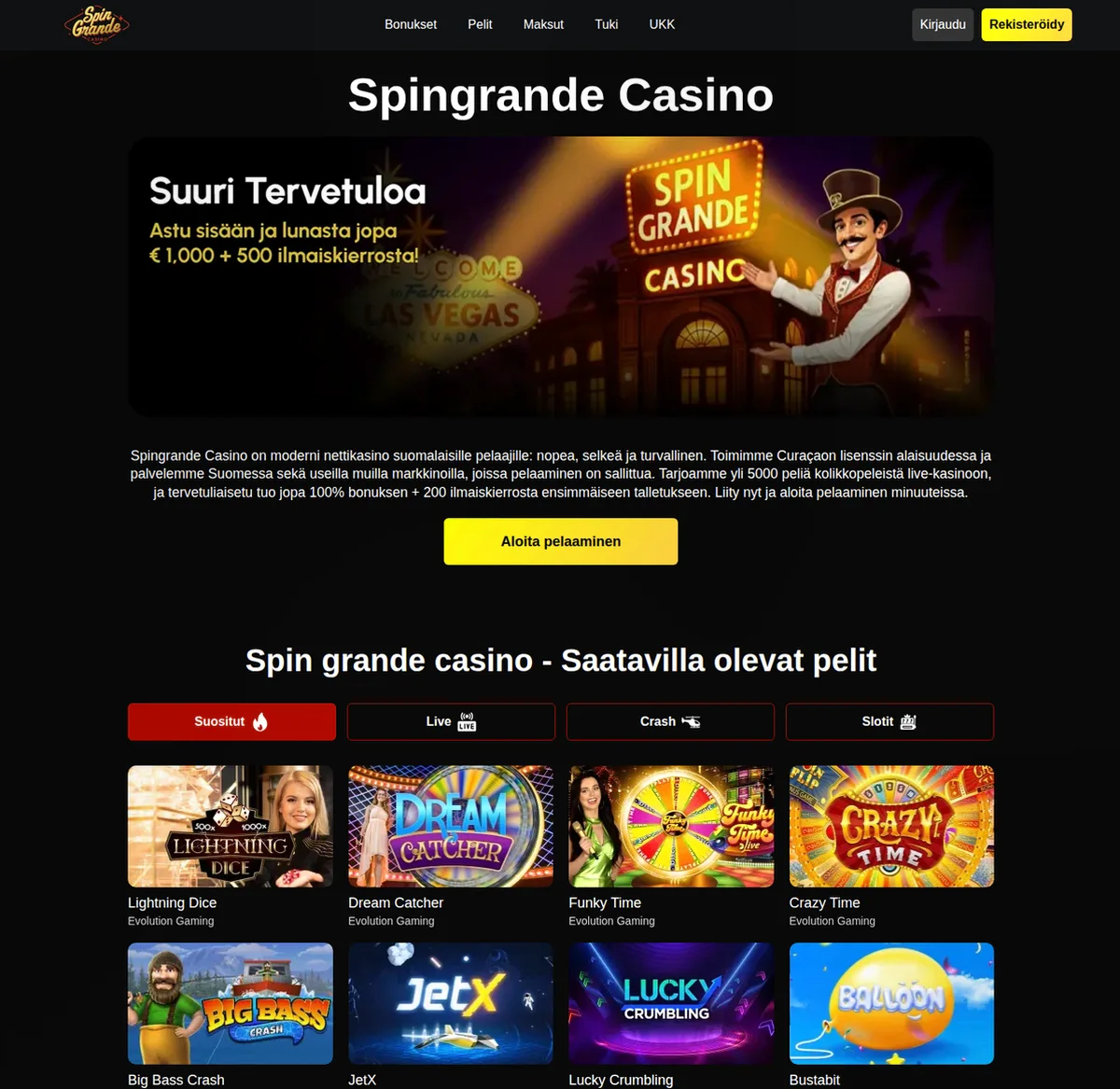 Spingrande Casino